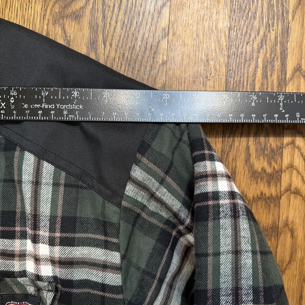 Dickies Mens Large Green Insulated Button Up Flannel Jacket Plaid P204260 - Picture 9 of 15
